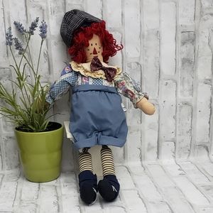 TENDER HEARTED COLLECTIBLES Boy Shelf Sitting Rag Doll